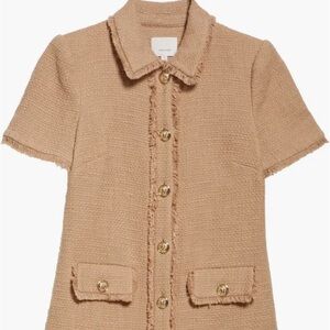 Cinq à Sept Pammy Cotton Tweed Mini Shirtdress